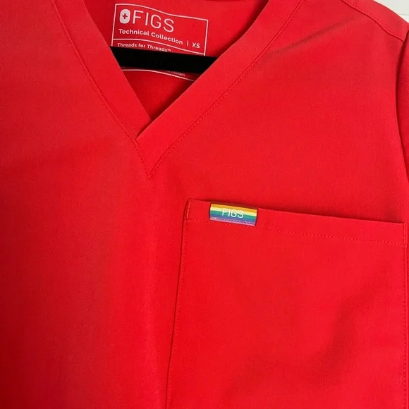 Figs Scrub Pride hibiscus Catarina one pocket XS - Picture 2 of 3